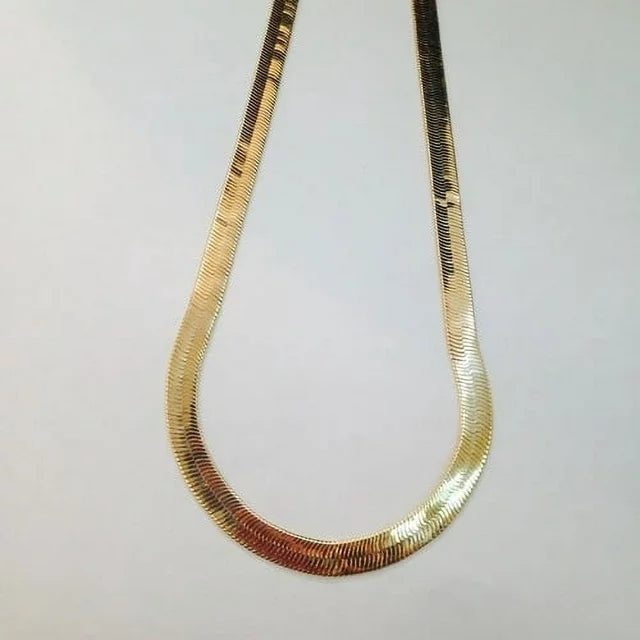 14K Herringbone Flat Necklace 20"