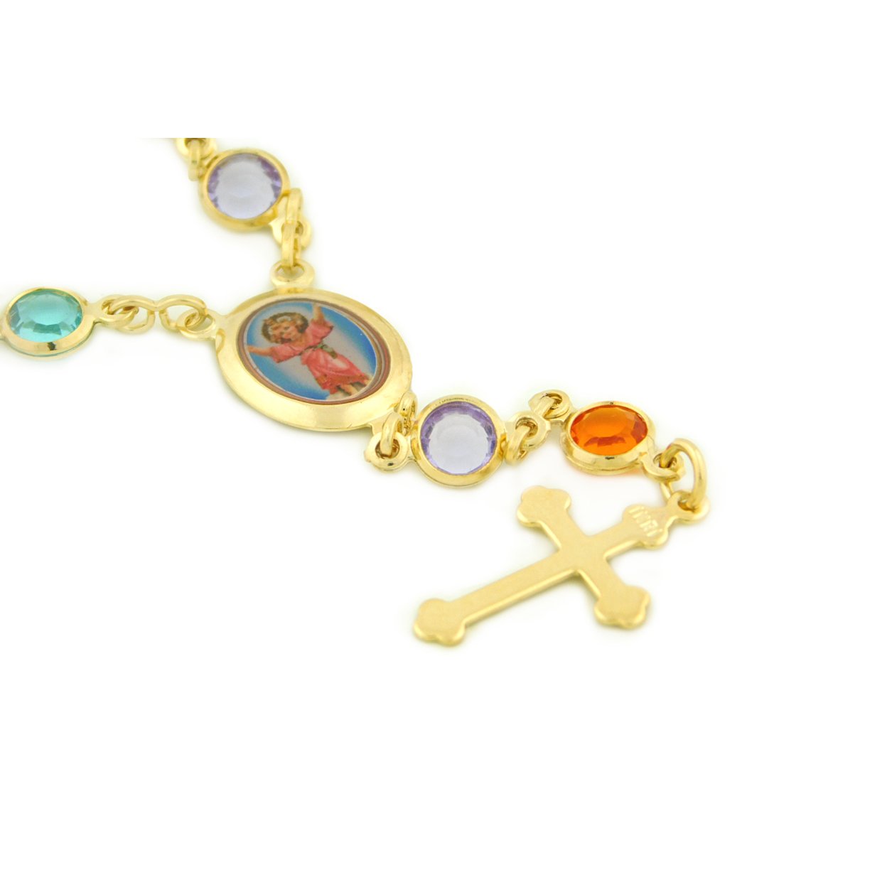 14k God Filled Multi Color Nino Bracelet