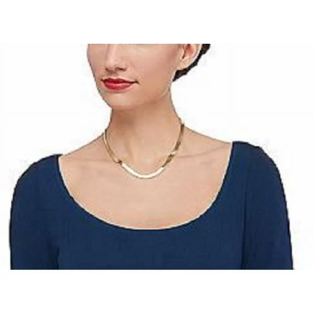 14K Herringbone Flat Necklace 20"