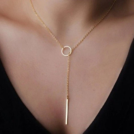 Round Stick Pendant Necklace (2 Options)