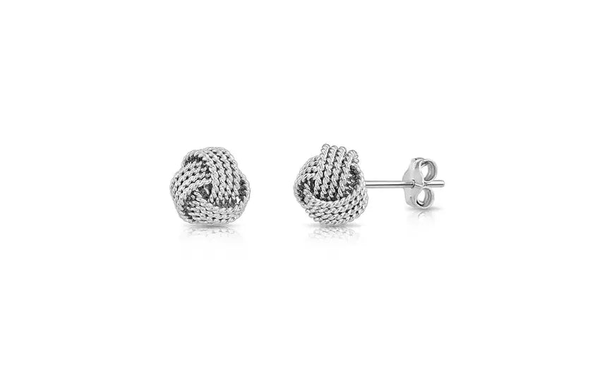 925 Silver Love Nut Stud Earrings