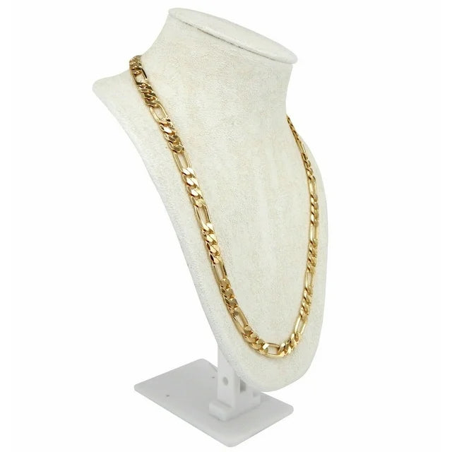 RM 4mm Figaro Chain Necklace 24k Gold for Men Women & Teens 24''