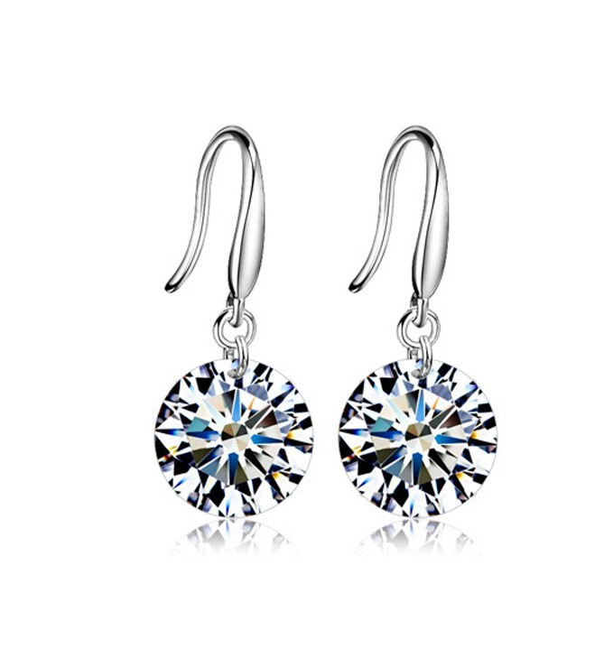 925 Sterling Silver 2.00 ct. Cubic Zirconia Drop Earrings