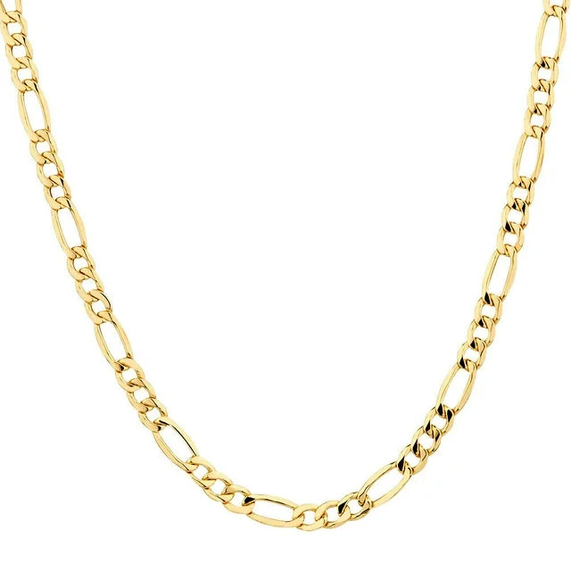 RM 4mm Figaro Chain Necklace 24k Gold for Men Women & Teens 24''