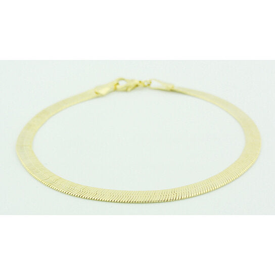 14k Gold Herringbone 7.5 Inch Bracelet