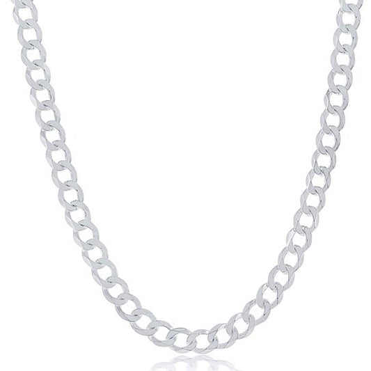 White Gold Filled Cuban Chain Necklace 3mm