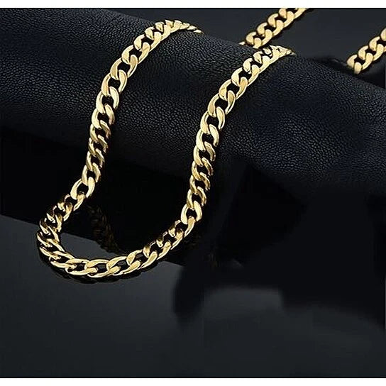 14K Gold-Filled Mariner, Cuban, Figaro Chain  – Gold & Silver Matching Bracelets | Unisex Flat Chain Jewelry