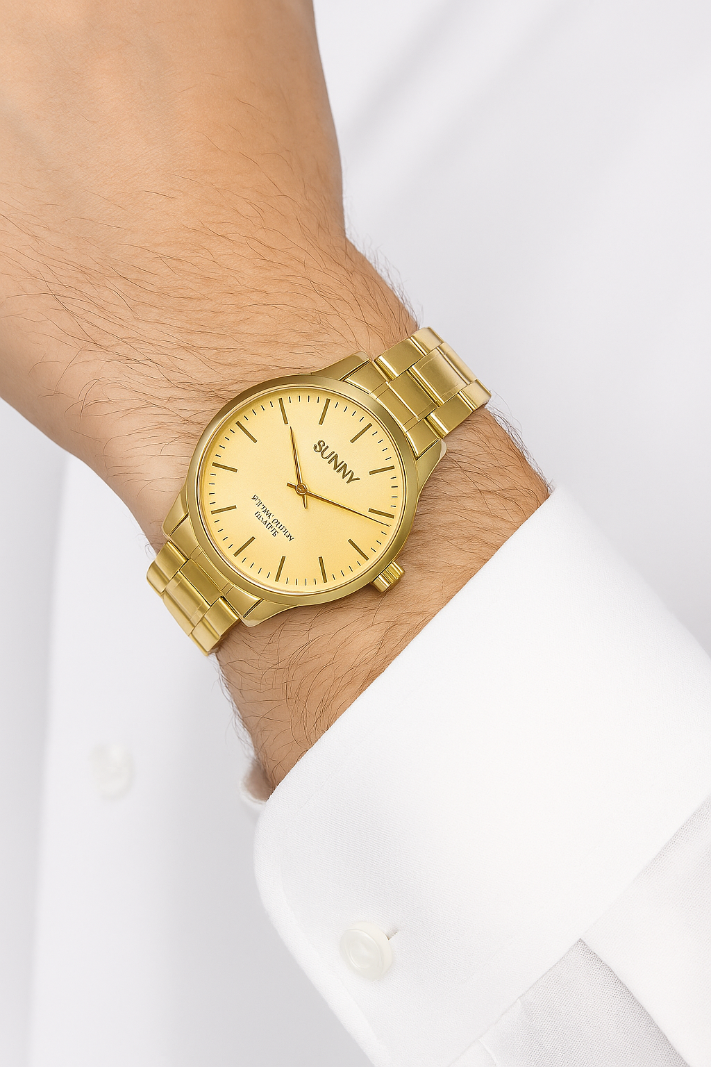 Luxury Gold “Sunny” Quartz Watch – Water Resistant, Minimalist Design
