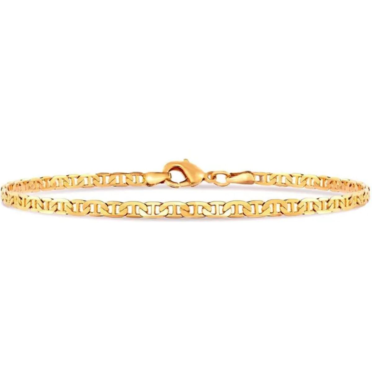 RMZ GOLD NYC 10-Inch 18K-Gold-Plated Flat Mariner Anklet