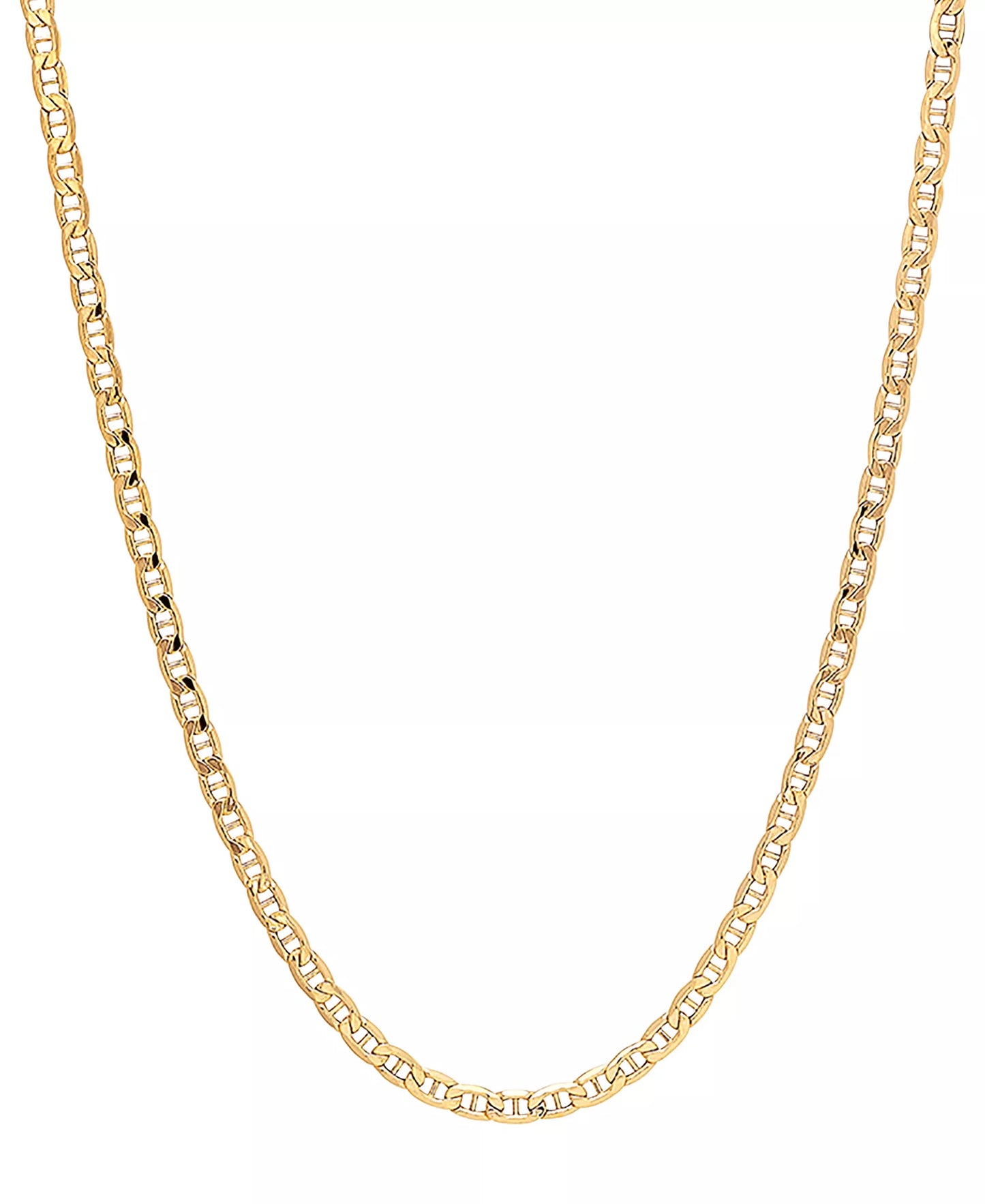 14K Gold-Filled Mariner, Cuban, Figaro Chain  – Gold & Silver Matching Bracelets | Unisex Flat Chain Jewelry