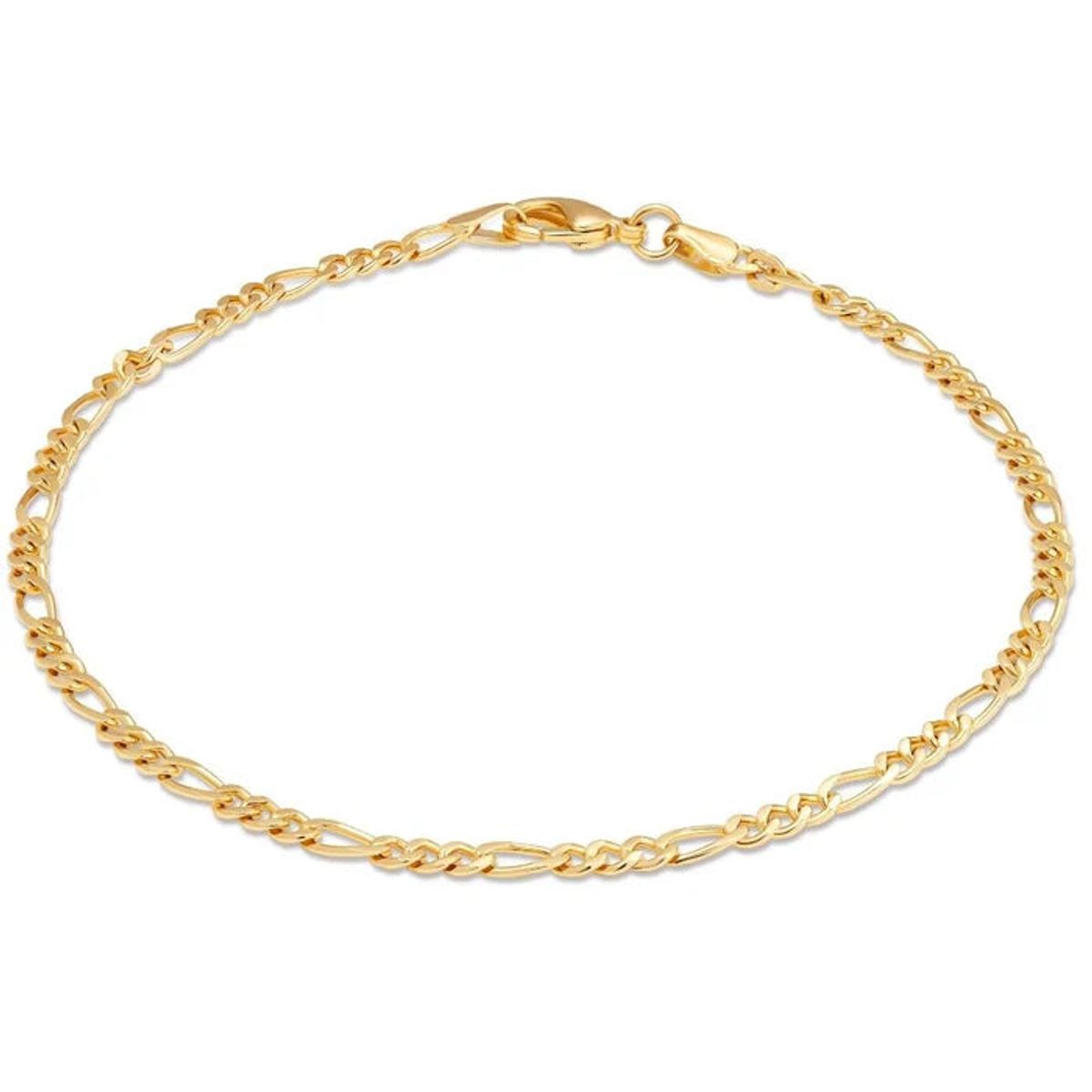 RMZ GOLD NYC 18K Gold Plated Figaro Anklet