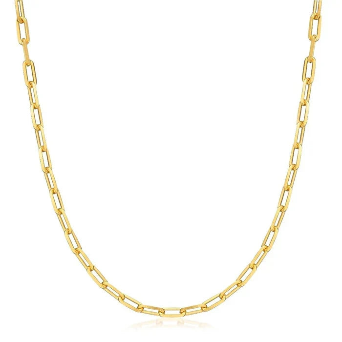 14K Gold-Filled Mariner, Cuban, Figaro Chain  – Gold & Silver Matching Bracelets | Unisex Flat Chain Jewelry