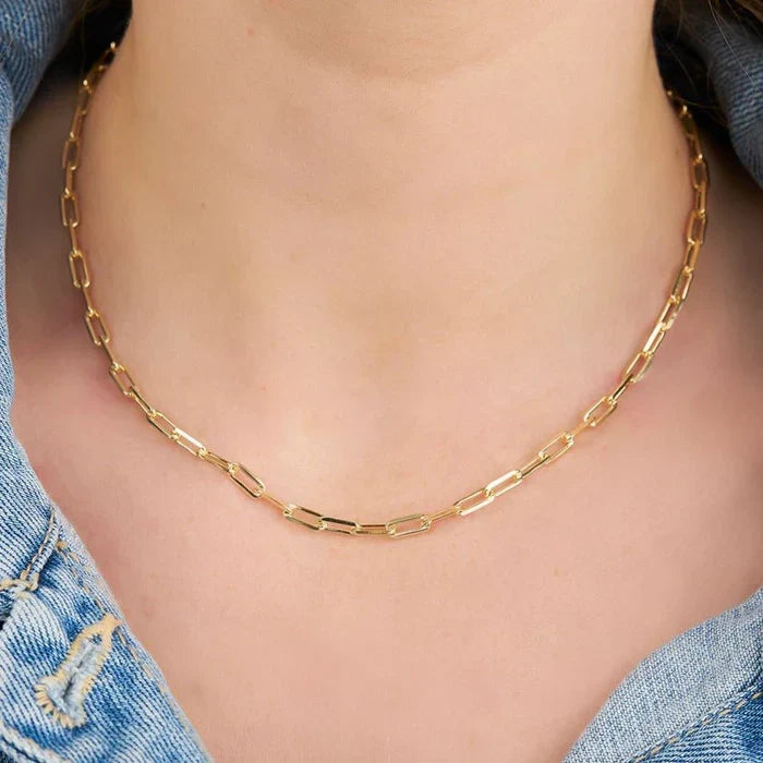 14K Gold-Filled Mariner, Cuban, Figaro Chain  – Gold & Silver Matching Bracelets | Unisex Flat Chain Jewelry