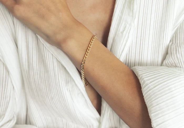 14K Gold Filled 3mm Stackable Cuban Link Chain Necklace – 16” 18” 20” 24”