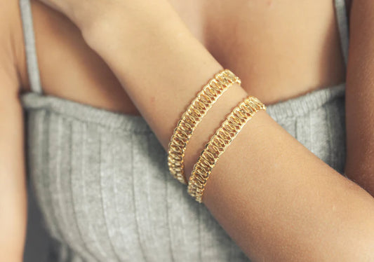 RMZ GOLD NYC 18K Gold Chunky Chain Bracelet – Bold & Elegant Statement Jewelry