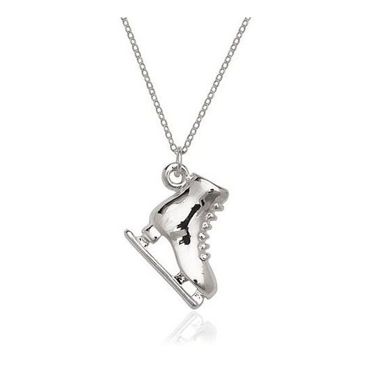 RMZ GOLD NYC .925 Sterling Silver Plated Skate Charm Necklace