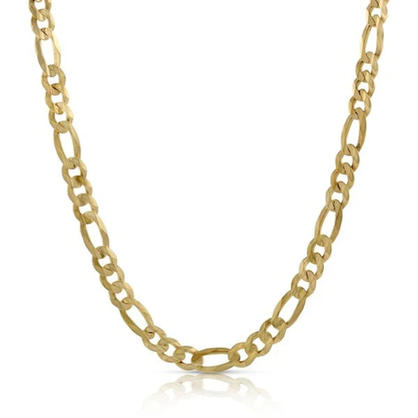 14K Gold-Filled Mariner, Cuban, Figaro Chain  – Gold & Silver Matching Bracelets | Unisex Flat Chain Jewelry
