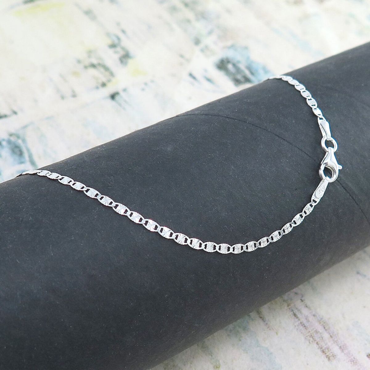 Italian 925 Sterling Silver Valentino Mariner Chain