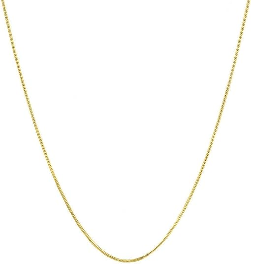 Yellow 925 Italian Octagon Mirror Snake Chain