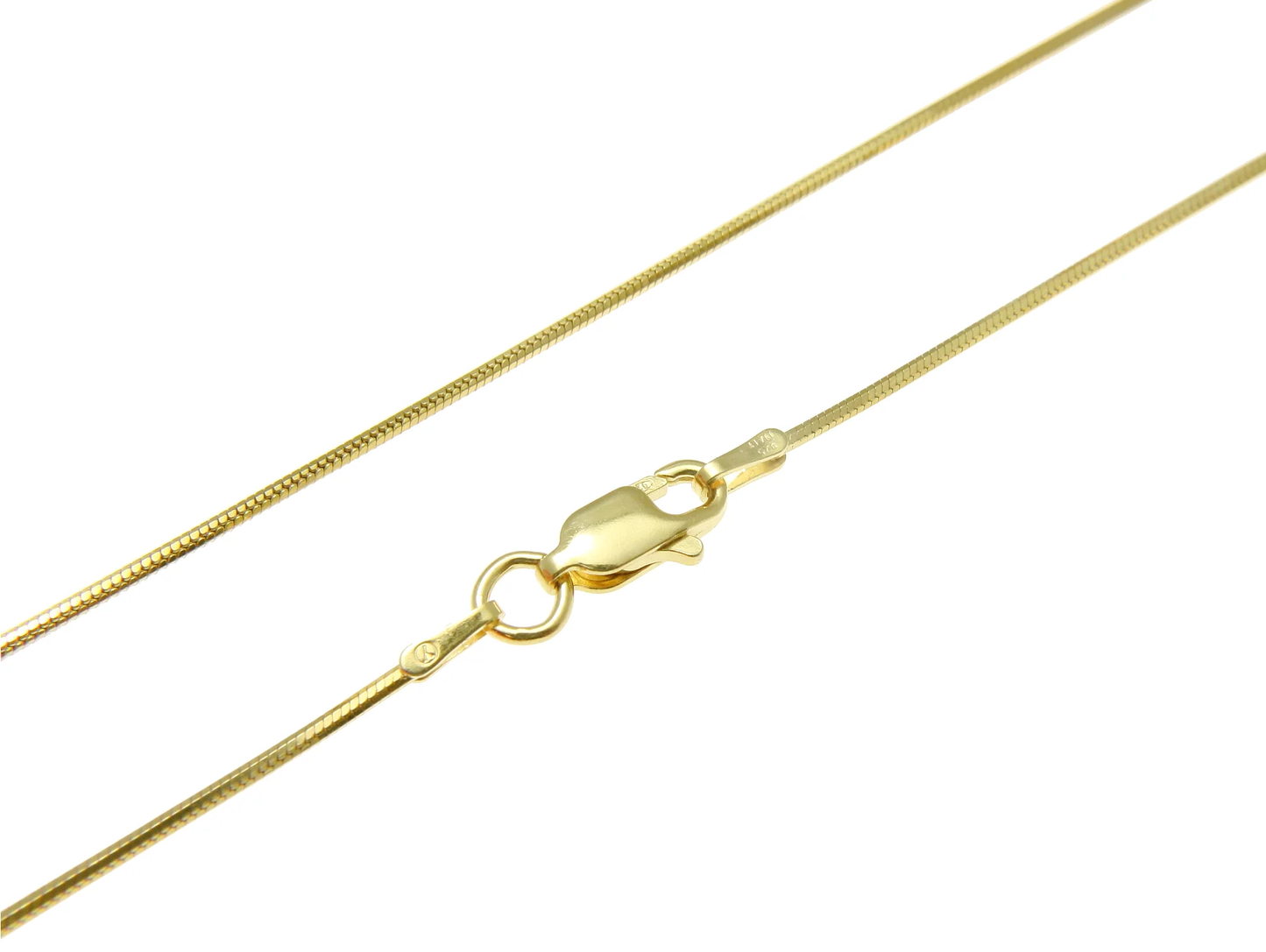 Yellow 925 Italian Octagon Mirror Snake Chain